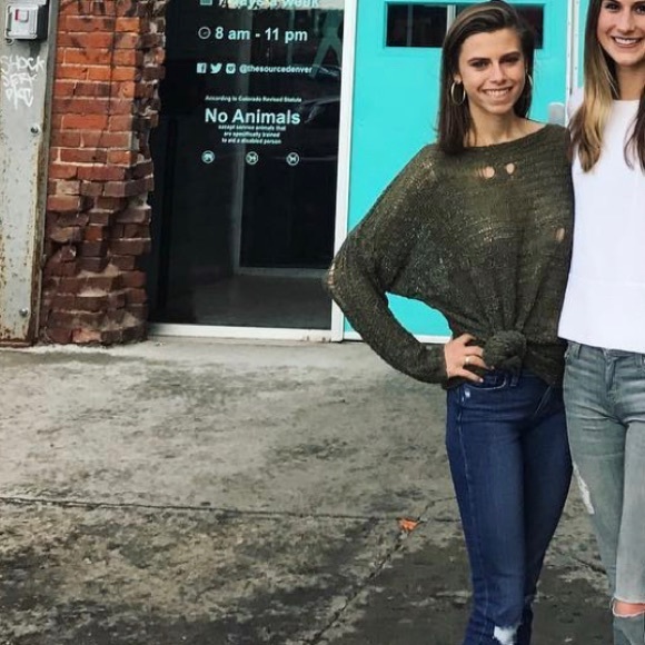 LF Oversized Distressed Sweater in Olive - Picture 3 of 5